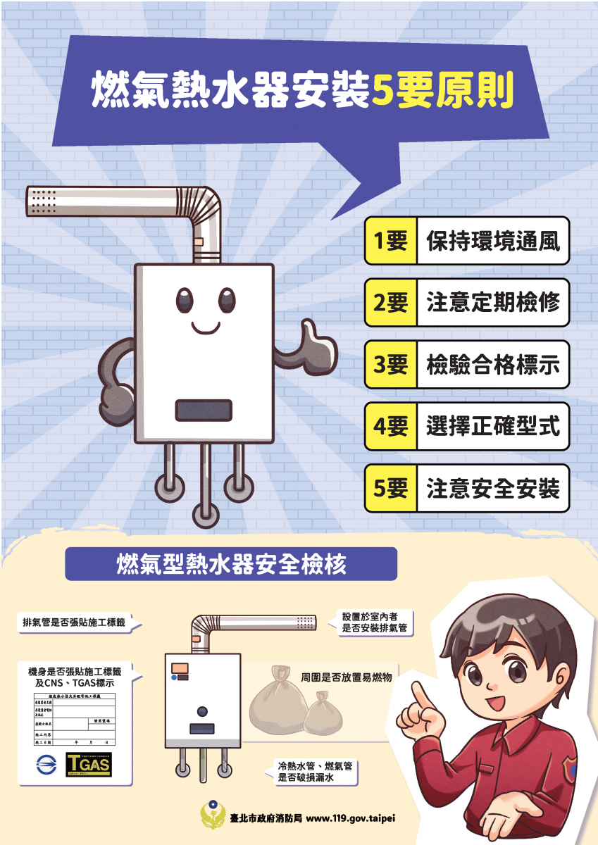 燃氣熱水器安裝5要原則